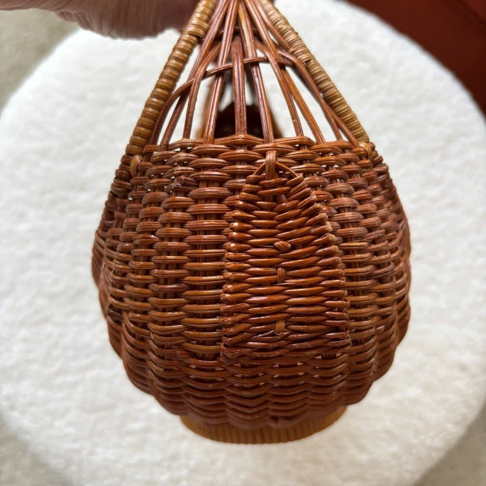 Wicker Rabbit Basket woven wood planter‎ Easter
